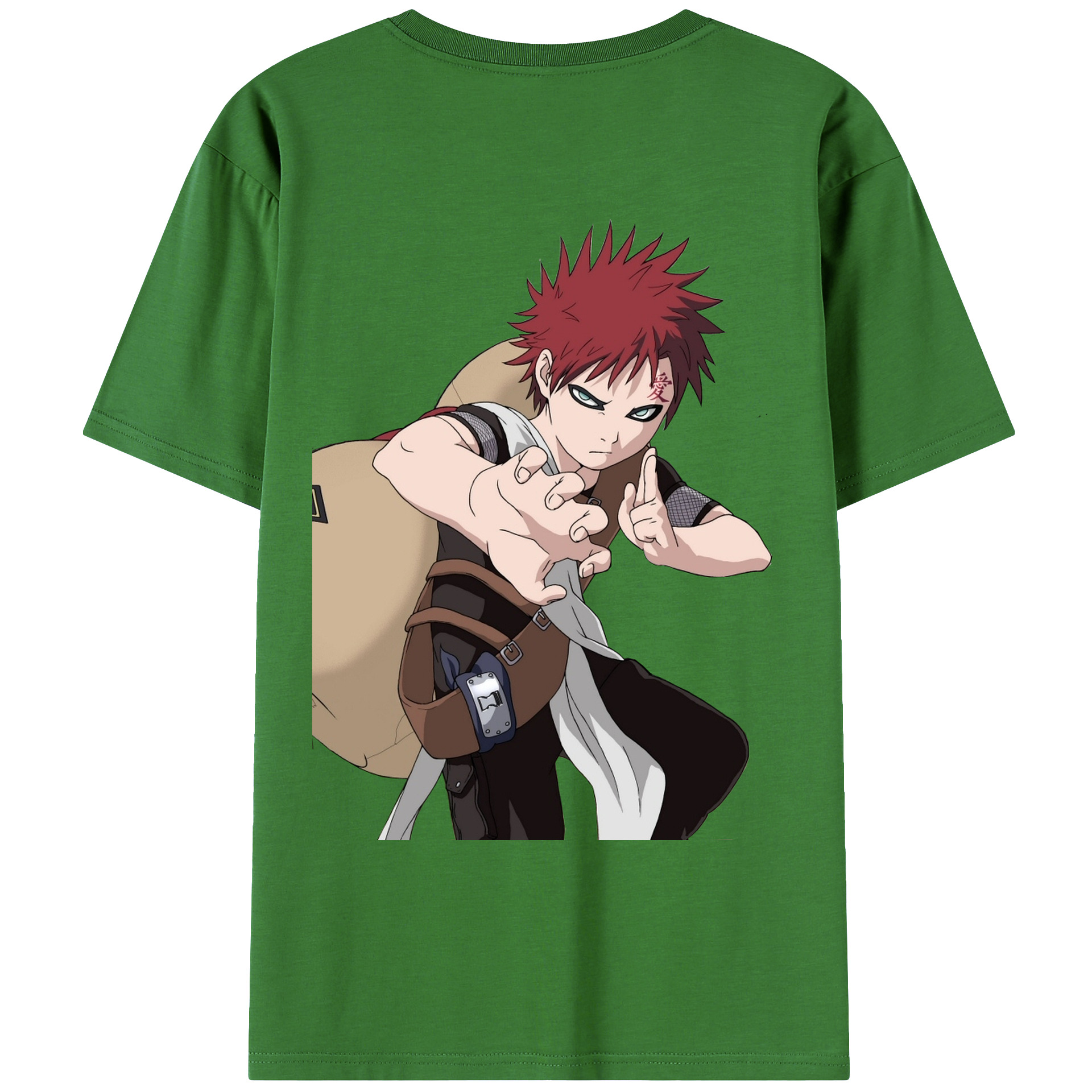 （画像用） NARUTO -ナルト- ガアラ Gaara レディース半袖Tシャツ(バックプリント)